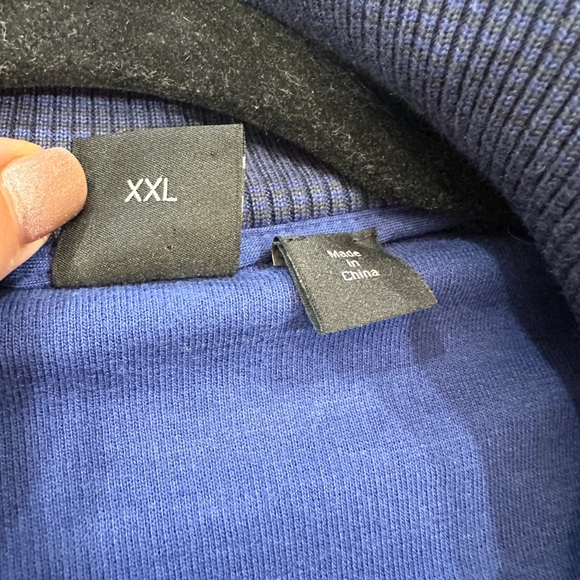 Hugo Boss men’s blue pullover sweater snap closure cotton top - Picture 11 of 12